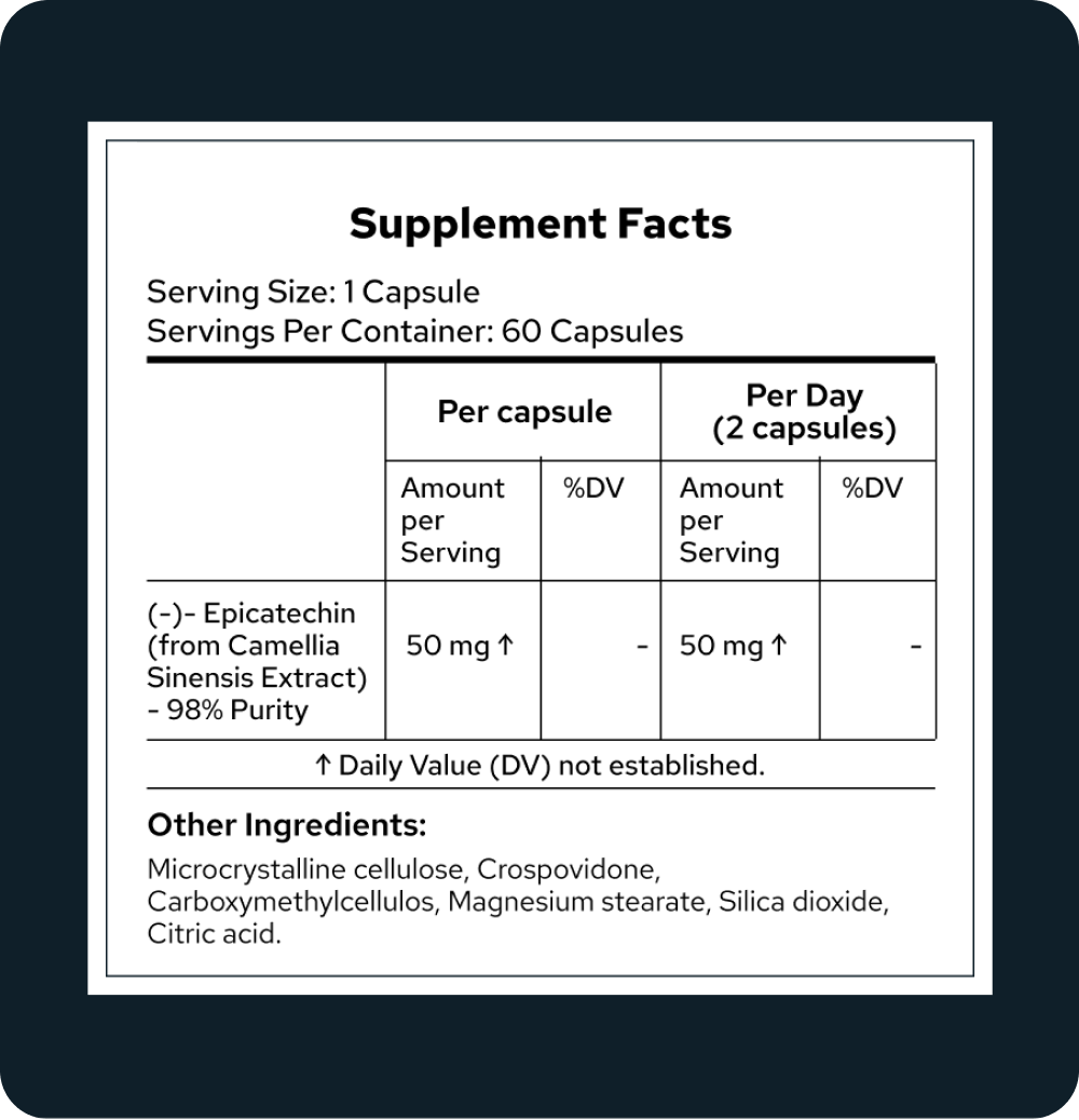 Clinically Studied Epicatechin for Mitochondrial Support